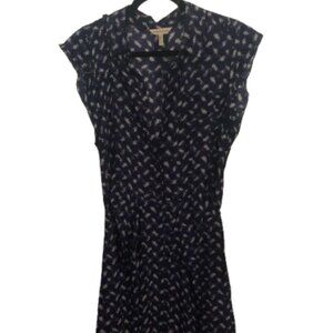 Rebecca Taylor Sleeveless Blue White Abstract Maxi Dress Pattern Size 6 NWOT